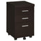 Supfirm Cappuccino 3-Drawer Mobile File Cabinet