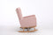 Supfirm Baby Room High Back Rocking Chair Nursery Chair , Comfortable Rocker Fabric Padded Seat ,Modern High Back Armchair