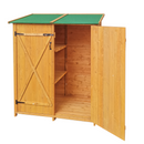 Supfirm XWT011 WOODENSHED Natural for backyard garden big Tool storage Flat roof tool room 63.58"X 24.6"X 53.15"