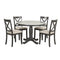 Orisfur. 5 Pieces Dining Table and Chairs Set for 4 Persons, Kitchen Room Solid Wood Table with 4 Chairs - Supfirm