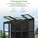 Supfirm TOPMAX 78-inch Wooden Greenhouse Cold Frame with 4 Independent Skylights and 2 Folding Middle Shelves, Walk-in Outdoor Greenhouse, Black