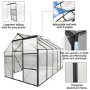 Supfirm 6x10 FT Polycarbonate Greenhouse Raised Base and Anchor Aluminum Heavy Duty Walk-in Greenhouses for Outdoor Backyard in All Season