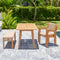 Supfirm Mauricio 4-Piece Acacia Wood Dining Set with Stacking Chair