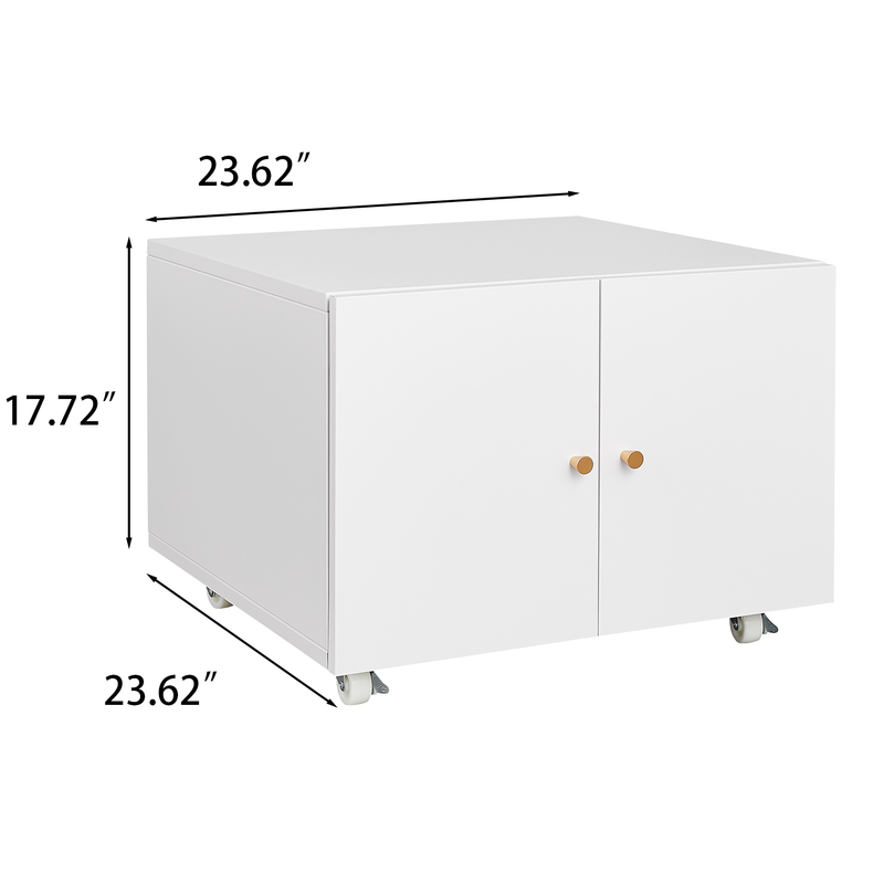 Supfirm Office furniture Copier Cabinet white 2 door steel copier stand mobile pedestal file Printer Stand