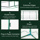 Supfirm Mini Greenhouse, Waterproof Cloche Cold Frame, 7' L x 3' W x 2.5' H Portable Hot House, 4 Zippered Doors, Green