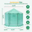 Supfirm Walk-in Greenhouse Hexagonal Upgrade Reinforced Frame Heavy Duty Plastic Greenhouse Reinforced Thickened Waterproof Insulation(9.2*8.1 ft)