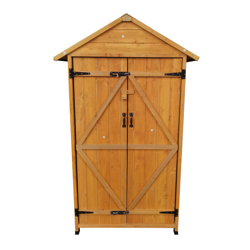 Supfirm XWT010 WOODENSHED Natural for backyard garden big spire Tool storage 68.50"X 22.83"X 40.35"