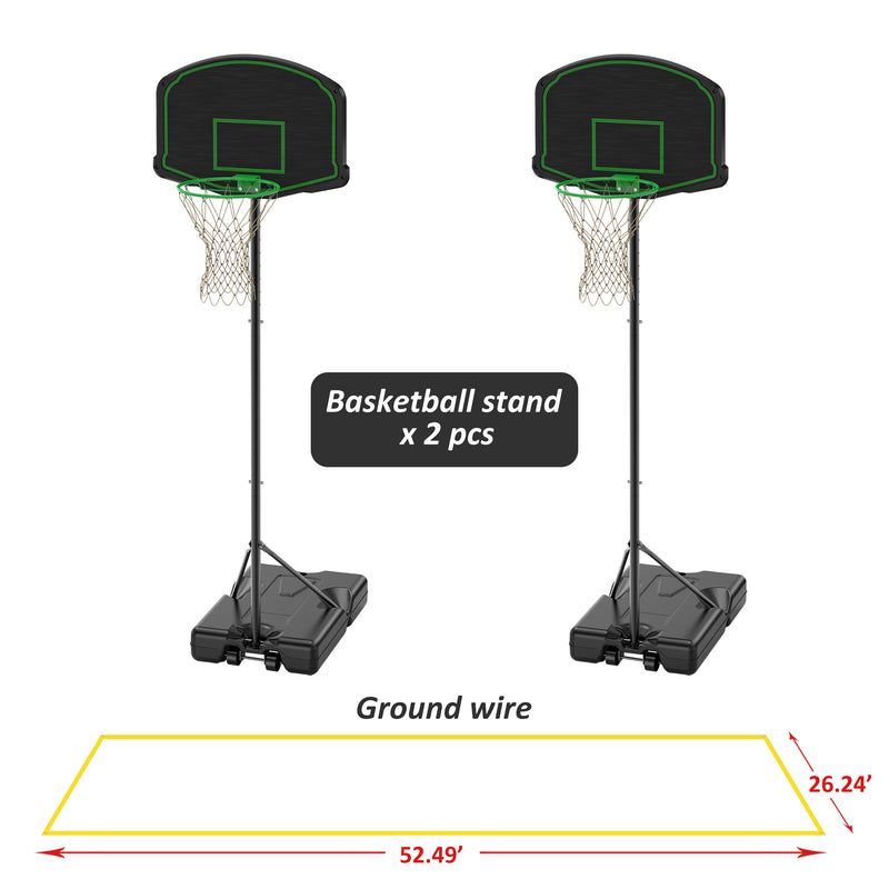 Supfirm Basketball Hoop System Stand with 30in Backboard, Height Adjustable 60Inch-78Inch for Indoor Outdoor, Fillable Base with Wheels for Kids