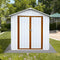 Supfirm Outdoor storage sheds 4FTx6FT Apex roof White+Yellow