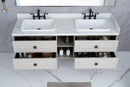 60*23*21in Wall Hung Doulble Sink Bath Vanity Cabinet Only in Bathroom Vanities without Tops - Supfirm