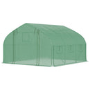 Supfirm 11.5' x 10' x 6.5' Walk-in Tunnel Greenhouse with Zippered Mesh Door, 7 Mesh Windows & Roll-up Sidewalls, Upgraded Gardening Plant Hot House with Galvanized Steel Hoops, Green