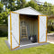 Supfirm Outdoor storage sheds 4FTx6FT Apex roof White+Yellow