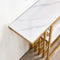 Supfirm Modern Console Table, Metal Frame with Adjustable foot pads for Entrance, Corridor, Living room & Office.(Gold)