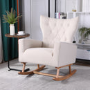 Supfirm Modern Accent Chair High Backrest Living Room Chair Lounge Arm Rocking Chair