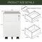 Supfirm 2 Drawer Mobile File Cabinet with Lock Metal Filing Cabinet for Legal/Letter/A4/F4 Size, Fully Assembled Include Wheels, Home/Office Design,White