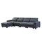 U_Style Modern Large L-Shape Feather Filled Sectional Sofa, Convertible Sofa Couch with Reversible Chaise for Living Room - Supfirm