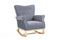 Supfirm Modern Rocking Chair, Upholstered Accent Chair for Nursery, Playroom, Bedroom and Living Room, Small Contemporary Rocker, Kids Cushioned Arm Chair, Grey