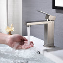 Supfirm Waterfall Spout Bathroom Faucet,Single Handle Bathroom Vanity Sink Faucet