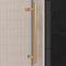 Supfirm 56'' - 60'' W x 66'' H Single Sliding Frameless Tub Shower Door With 3/8 Inch (10mm) Clear Glass in Brushed Gold