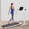 2 in 1 Under Desk Electric Treadmill 2.5HP, with Bluetooth APP and speaker, Remote Control, Display, Walking Jogging Running Machine Fitness Equipment for Home Gym Office - Supfirm