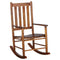 Supfirm Golden Brown Slat Back Rocking Chair