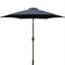 Supfirm 8.8 feet Outdoor Aluminum Patio Umbrella, Patio Umbrella, Market Umbrella with 33 pounds Round Resin Umbrella Base, Push Button Tilt and Crank lift, Navy Blue