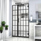 Supfirm Shower Door 34" W x 72" H Pivot Frameless Shower Door with Pattern Glass, Open Entry Design in Matte Black