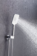 Supfirm Shower Faucet Set Shower System with 12 Inch Rain Shower Head and Handheld, Bathroom Shower Combo Set Wall Mounted System Rough-in Valve Body and Trim Included.