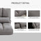 HOMCOM Convertible Floor Sofa Chair, Folding Couch Bed, Guest Chaise Lounge with 2 Pillows, Adjustable Backrest and Headrest, Dark Gray - Supfirm