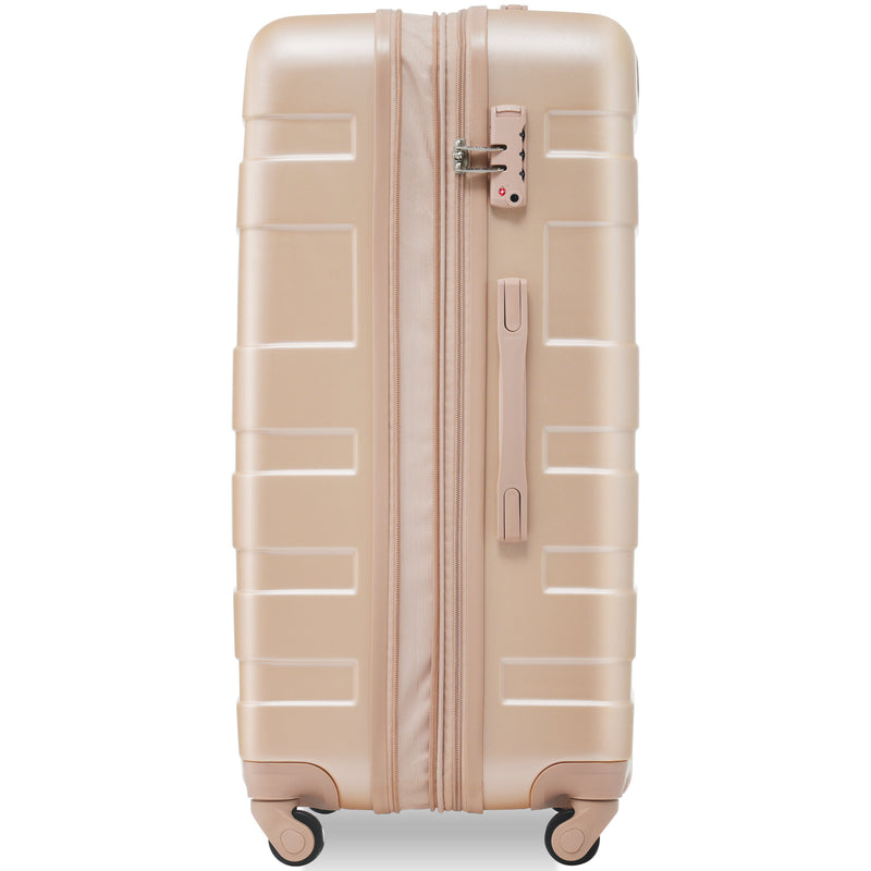 Supfirm Luggage Sets New Model Expandable ABS Hardshell 3pcs Clearance Luggage Hardside Lightweight Durable Suitcase sets Spinner Wheels Suitcase with TSA Lock 20''24''28''( Champagne)