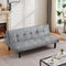 Modern sofa bed in iced velour, multi-position adjustable sofa bed, plastic feet - Supfirm