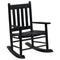 Supfirm Black Slat Back Youth Rocking Chair