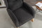 Supfirm 049-Teddy Fabric Rocking Chair With Packet Wood Legs,Dark Gray