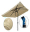 Supfirm 10 x 6.5ft Rectangular Patio Umbrella Outdoor Market  Umbrellas with Crank and Push Button Tilt for Garden   Swimming Pool Market