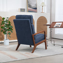 Supfirm 25.2"W Modern Rocking Chair Accent Lounge Armchair Comfy Boucle Upholstered High Back Wooden Rocker for Nursery Living Room Baby Kids Room Bedroom, Navy