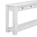 Supfirm TREXM Console Table/Sofa Table with Storage Drawers and Bottom Shelf for Entryway Hallway(Antique White)