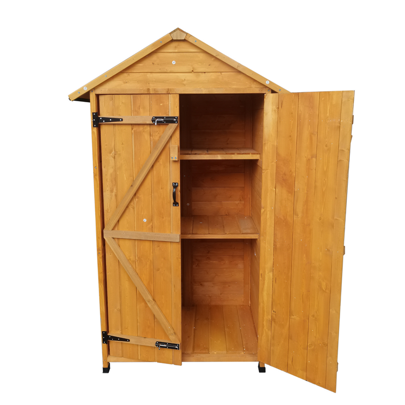 Supfirm XWT010 WOODENSHED Natural for backyard garden big spire Tool storage 68.50"X 22.83"X 40.35"