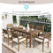 Supfirm U_Style  Acacia Wood Outdoor Dining Table And Chairs Suitable For Patio, Balcony Or Backyard