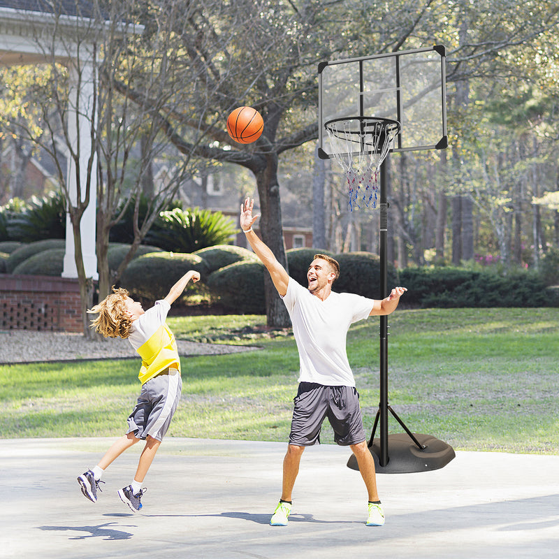 Supfirm Portable Basketball Hoop Adjustable 7.5ft - 9.2ft with 32 Inch Backboard for Youth Adults Indoor Outdoor Basketball Goal White