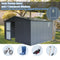 Supfirm Backyard Storage Shed 11'x 9' with Galvanized Steel Frame & Windows, Outdoor Garden Shed Metal Utility Tool Storage Room with Lockable Door for Patio(Dark Gray)