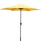 Supfirm 8.8 feet Outdoor Aluminum Patio Umbrella, Patio Umbrella, Market Umbrella with 42 pounds Round Resin Umbrella Base, Push Button Tilt and Crank lift, Yellow