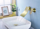 Supfirm Wall Mount Widespread Bathroom Faucet