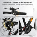 Supfirm A26322 26-inch mountain bike adult aluminum frame shock absorbing front fork bike 21-speed disc brake mountain bike