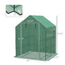 Supfirm 1 Piece Walk-in Greenhouse Replacement Cover for 01-0472 w/ Roll-up Door and Mesh Windows, 55"x56.25"x74.75" Reinforced Anti-Tear PE Hot House Cover (Frame Not Included), Green