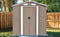 Supfirm TOPMAX Patio 6ft x4ft Bike Shed Garden Shed, Metal Storage Shed with Lockable Door, Tool Cabinet with Vents and Foundation for Backyard, Lawn, Garden, Brown