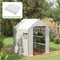 Supfirm 1 Piece Walk-in Greenhouse Replacement Cover for 01-0472 w/ Roll-up Door and Mesh Windows, 55"x56.25"x74.75" Reinforced Anti-Tear PE Hot House Cover (Frame Not Included), White