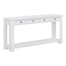 Supfirm TREXM Console Table/Sofa Table with Storage Drawers and Bottom Shelf for Entryway Hallway(Antique White)