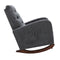 Supfirm Baby Room High Back Rocking Chair Nursery Chair , Comfortable Rocker Fabric Padded Seat ,Modern High Back Armchair