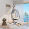 Supfirm Egg Chair with Stand Indoor Outdoor Swing Chair Patio Wicker Hanging Egg Chair Hanging Basket Chair Hammock Chair with Stand for Bedroom Living Room Balcony