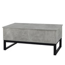 Alloylegs coffee table,Computer deskGametable furniture decoration,open storage,around the lifting table top and hidden compartment,elevatortable for dining room color light gray withSandstone texture - Supfirm